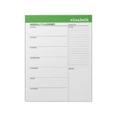 Wekelijkse Planner met de Naam van de Douane en Kl Notitieblok (Gedraaid)