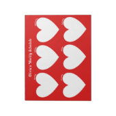 Wekelijkse planner met witte hartjes notitieblok (Gedraaid)