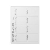 Wekelijkse planner, notitieblok (Gedraaid)
