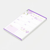 Wekelijkse Planner Paarse Hydrangea Bloem Post-it® Notes (Schuin)