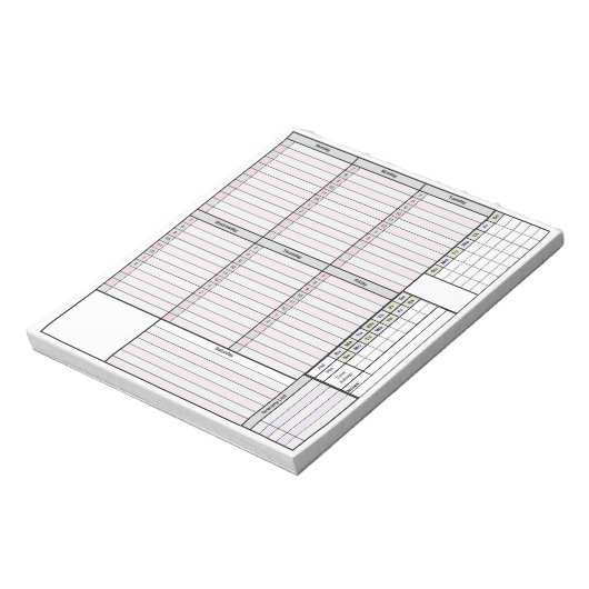 Wekelijkse Planner Pagina met tracker en maandroos Notitieblok (Gedraaid)