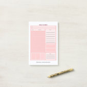 Wekelijkse planner post-it® notes (Op bureau)
