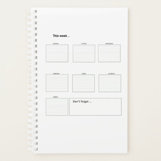 Wekelijkse planner Printable om lijst te doen (Voorkant)