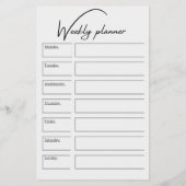 Wekelijkse planner verticale schema lay-out flyer (Achterkant)