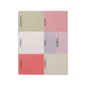 Wekelijkse planner voor kleurblok notitieblok (Gedraaid)