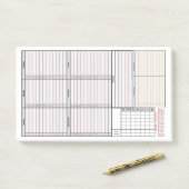 Wekelijkse Planner w/ Mini-Maand, Slaap & de Track Post-it® Notes (Op bureau)