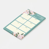 Wekelijkse Planner Waterverf Roze Roses Ballerina Post-it® Notes (Schuin)