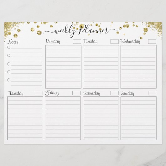 Wekelijkse planning om Kaart te doen (Voorkant)