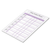 wekelijkse planning van de werkout notitieblok (Schuin)