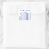 Wekelijkse sfeertracker vierkante sticker (Tas)