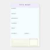Wekelijkse Sticky Planner Post-it Notes (Voorkant)