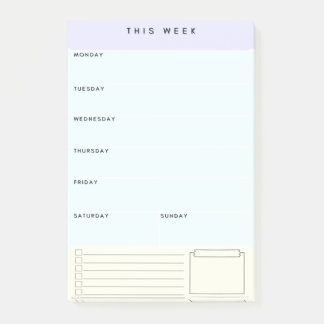 Wekelijkse Sticky Planner Post-it Notes