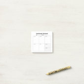 Wekelijkse studieplanner (in het Spaans) Post-it® Notes (Op bureau)
