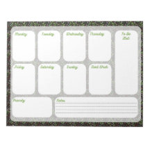 Wekelijkse takenlijst planner notitieblok