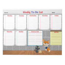 Wekelijkse takenlijstplanner notitieblok