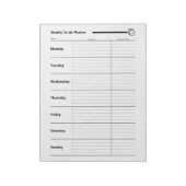 wekelijkse to-do planner notitieblok (Gedraaid)