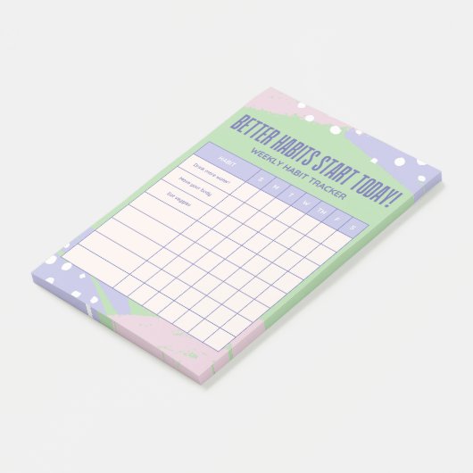 Wekelijkse Tracker Post-it® Notes (Schuin)