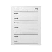 Wekelijkse tv-planner notitieblok (Gedraaid)