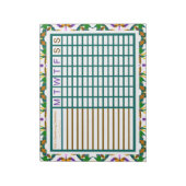 Wekelijkse weekrooster voor tuinbouw notitieblok (Gedraaid)