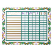 Wekelijkse weekrooster voor tuinbouw notitieblok (Voorkant)