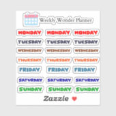 Wekelijkse Wonder Planner Sticker (Vel)