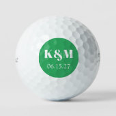 Wekenddatum huwelijk om Golf Balls te onthouden Golfballen (Voorkant)