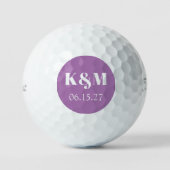 Wekenddatum huwelijk om Golf Balls te onthouden Golfballen (Voorkant)
