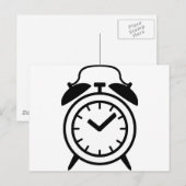 wekkerpictogram briefkaart (Voorkant / Achterkant)