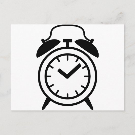 wekkerpictogram briefkaart (Voorkant)