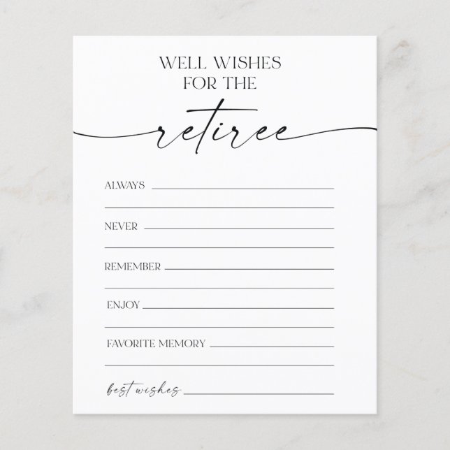 Wel wensen voor het gepensioneerde feestspel (Voorkant)