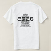 Welcome 2026 - Fresh Start New Year Celebration  T-shirt (Design achterkant)