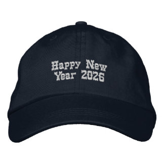 Welcome 2026 New Year Celebration Party-Hat Navy  Geborduurde Pet