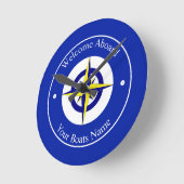 Welcome aboard boat ronde klok (Hoek)