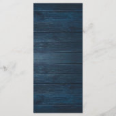 "Welcome and Thanks" Rustic Reception Guest Card Programma (Achterkant)