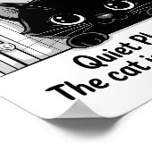 Welcome Baby Room Quiet Cat Napping Poster (Hoek)