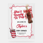 Welcome Baby Shower Acrylic Sign, Ready to Pop (Recto)