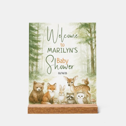 Welcome Baby Shower Baby Animals (Recto)