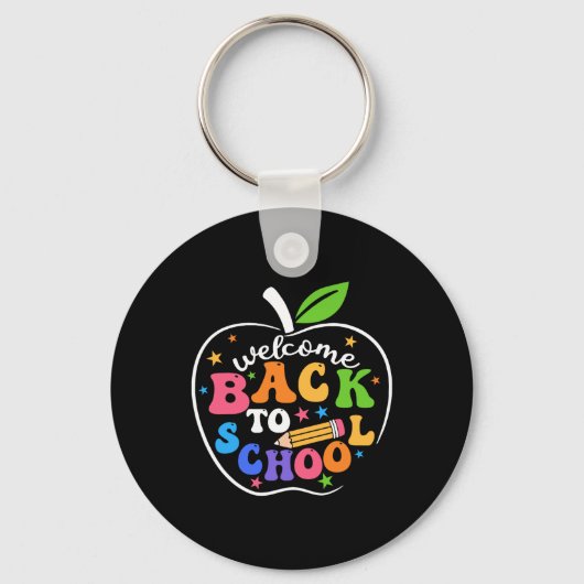 Welcome Back I'm Glad You're Here Back To School T Sleutelhanger (Voorkant)