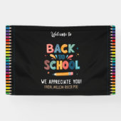 Welcome Back to School  – Bright & Fun Classroom Spandoek (Horizontaal)