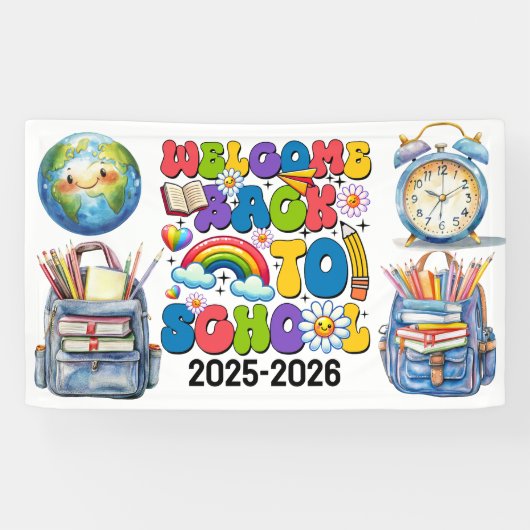 Welcome Back to School | Classroom Spandoek (Horizontaal)