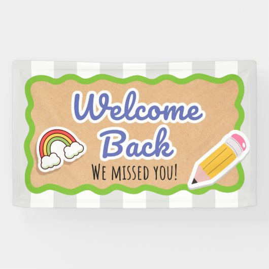 Welcome Back to School First Day Classroom Banner  (Horizontaal)