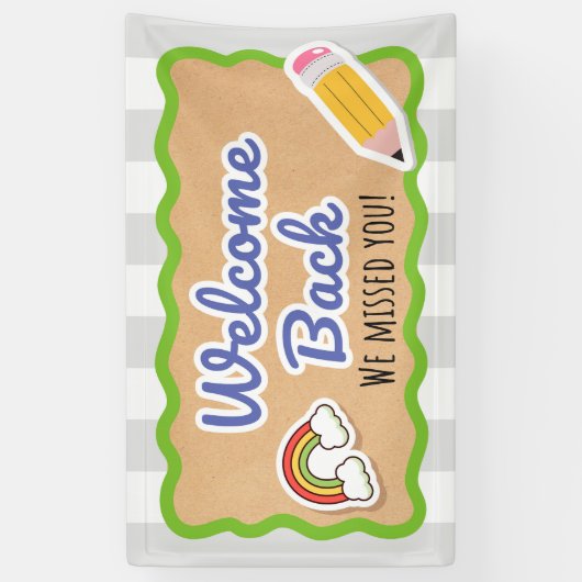 Welcome Back to School First Day Classroom Banner  (Verticaal)