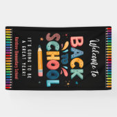 Welcome back to school  , First day of school Spandoek (Horizontaal)