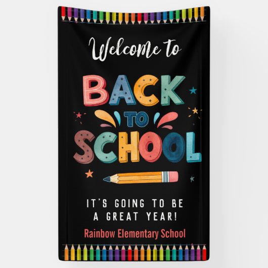 Welcome back to school  , First day of school Spandoek (Verticaal)