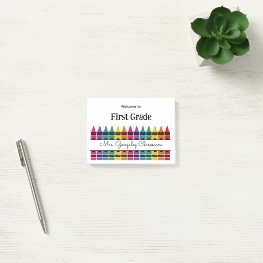 Welcome Back to School Rainbow Crayon  Post-it® Notes (Kantoor)