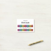 Welcome Back to School Rainbow Crayon  Post-it® Notes (Op bureau)