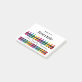 Welcome Back to School Rainbow Crayon  Post-it® Notes (Schuin)