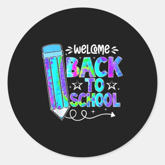Welcome Back To School Shirts First Day Of School  Ronde Sticker (Voorkant)