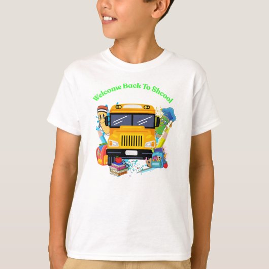 Welcome Back to School T-Shirt | Cute Back to Scho (Devant)