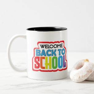 Welcome Back to School Tweekleurige Koffiemok
